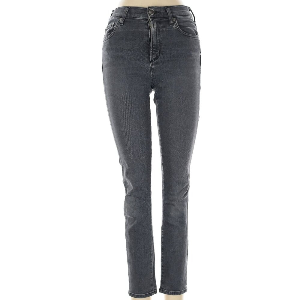Agolde Sophie High Rise Skinny Crop Jeans Black Gray